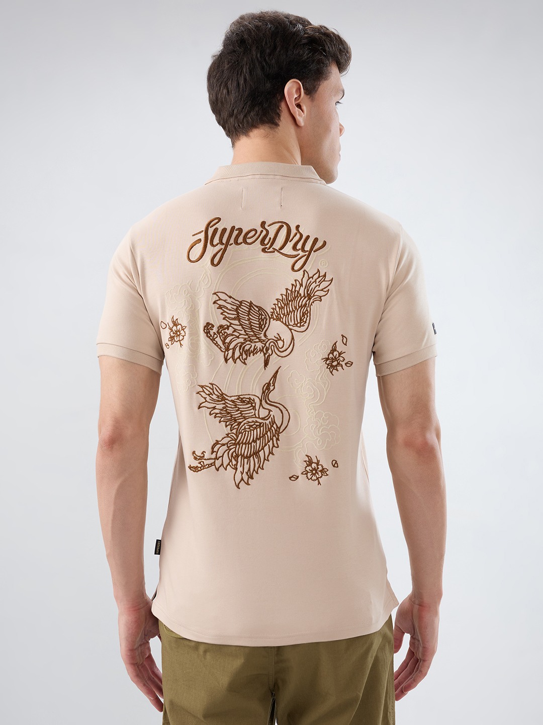 JAPANESE SWAN EMBROIDERY POLO