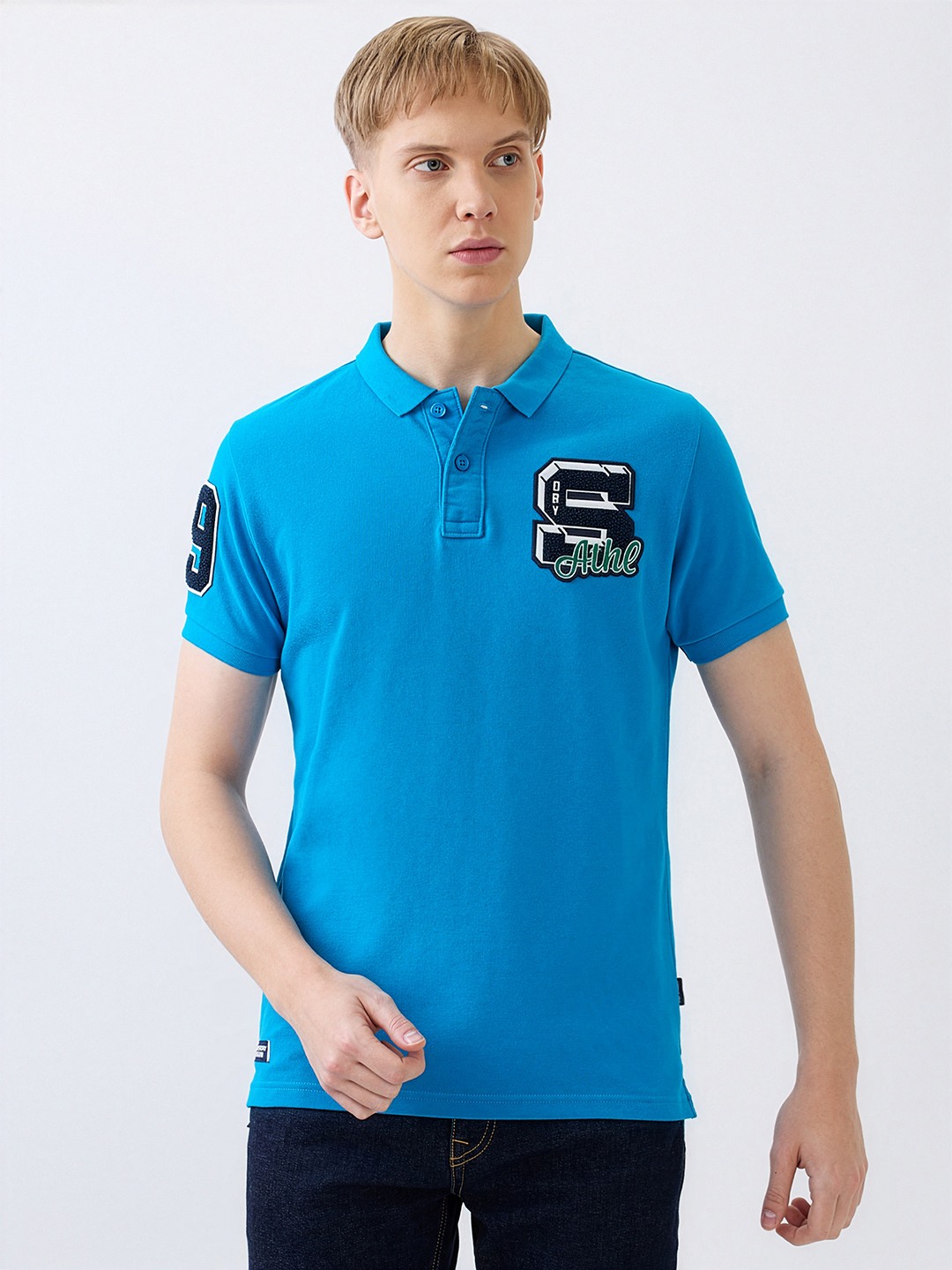 SDRY CAMPUS ATHL BADGE POLO