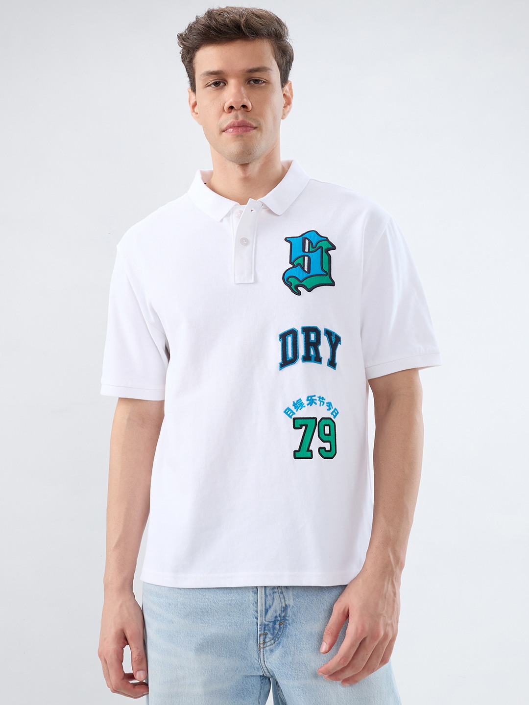 SDRY GRAFFITI BADGE POLO STYLE
