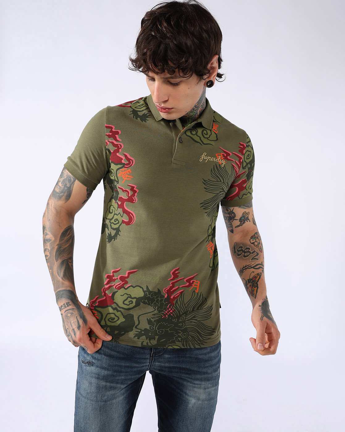 TOKYO WILD DRAGON AOP POLO