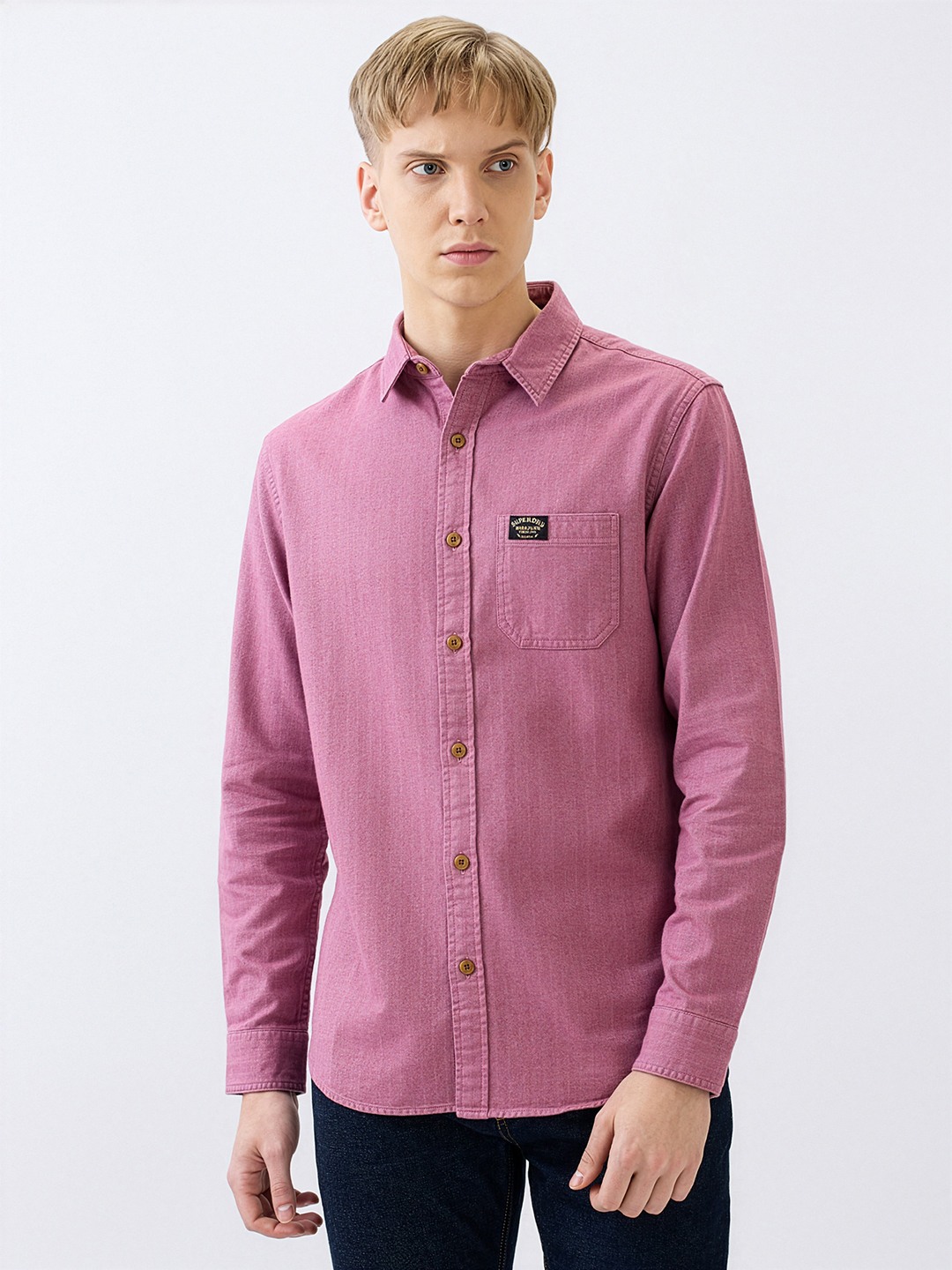 HINO BRUSHED HERRINGBONE SHIRT