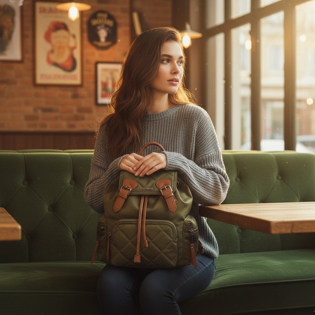 Bsollyy Olive Backpacks