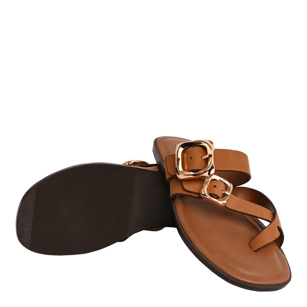 Emilia Tan Leather Flats