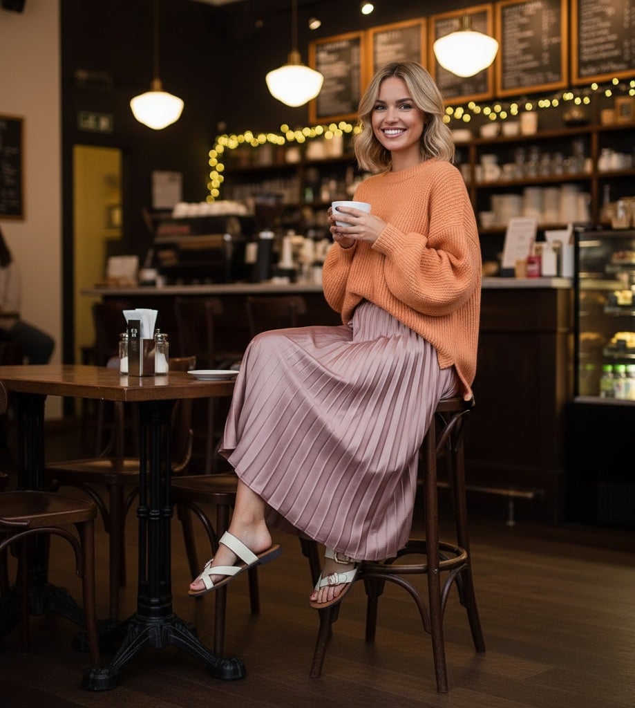 Emilia Natural Leather Flats