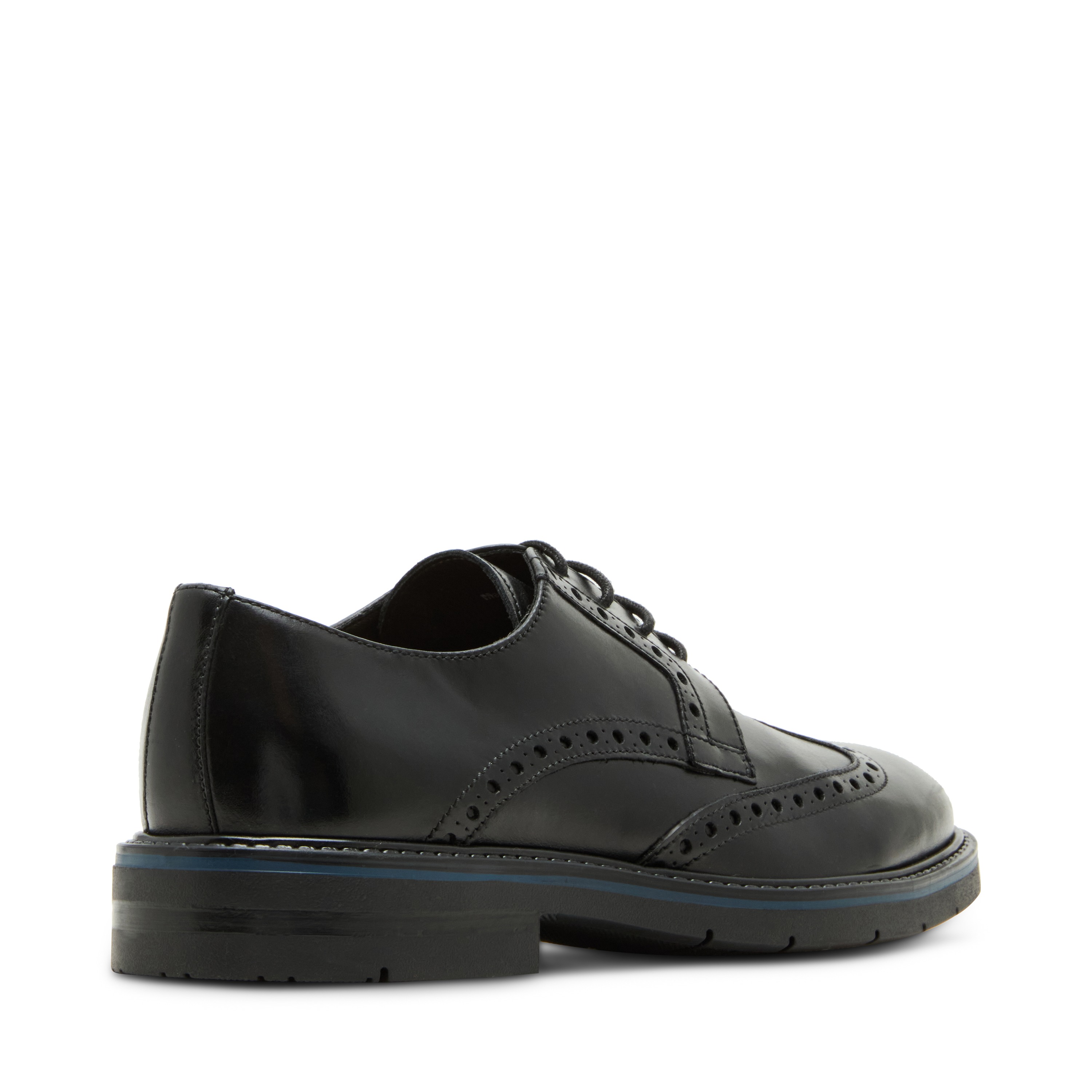 KOBY Black Leather Tie-Ups & Dress Loafers