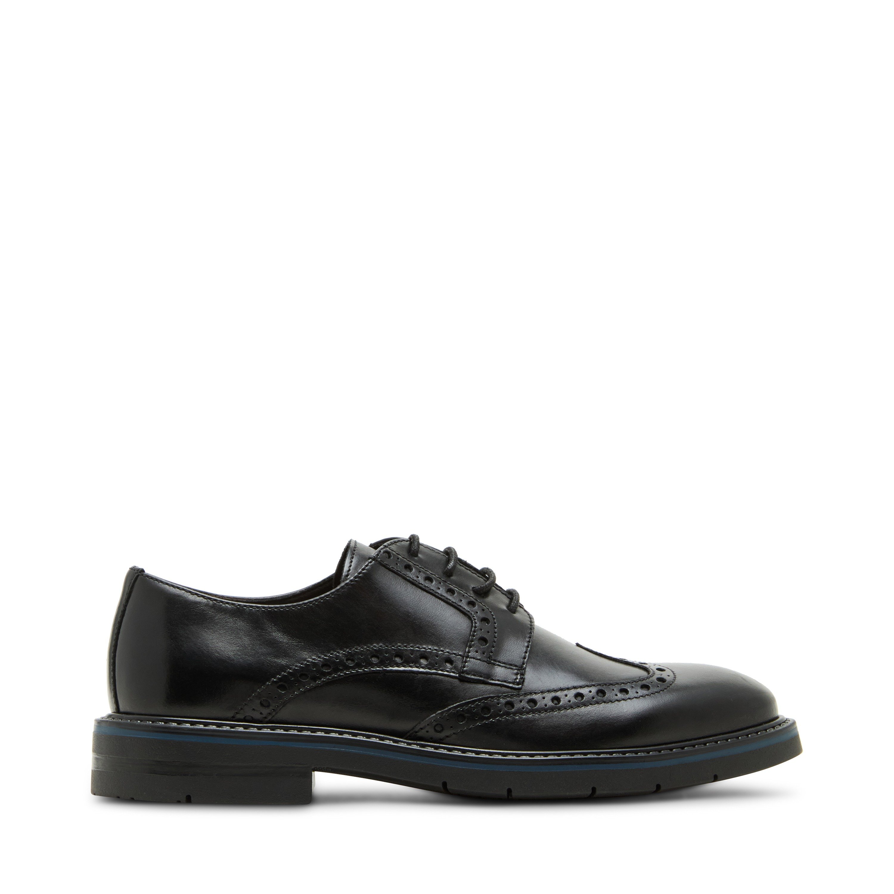 KOBY Black Leather Tie-Ups & Dress Loafers