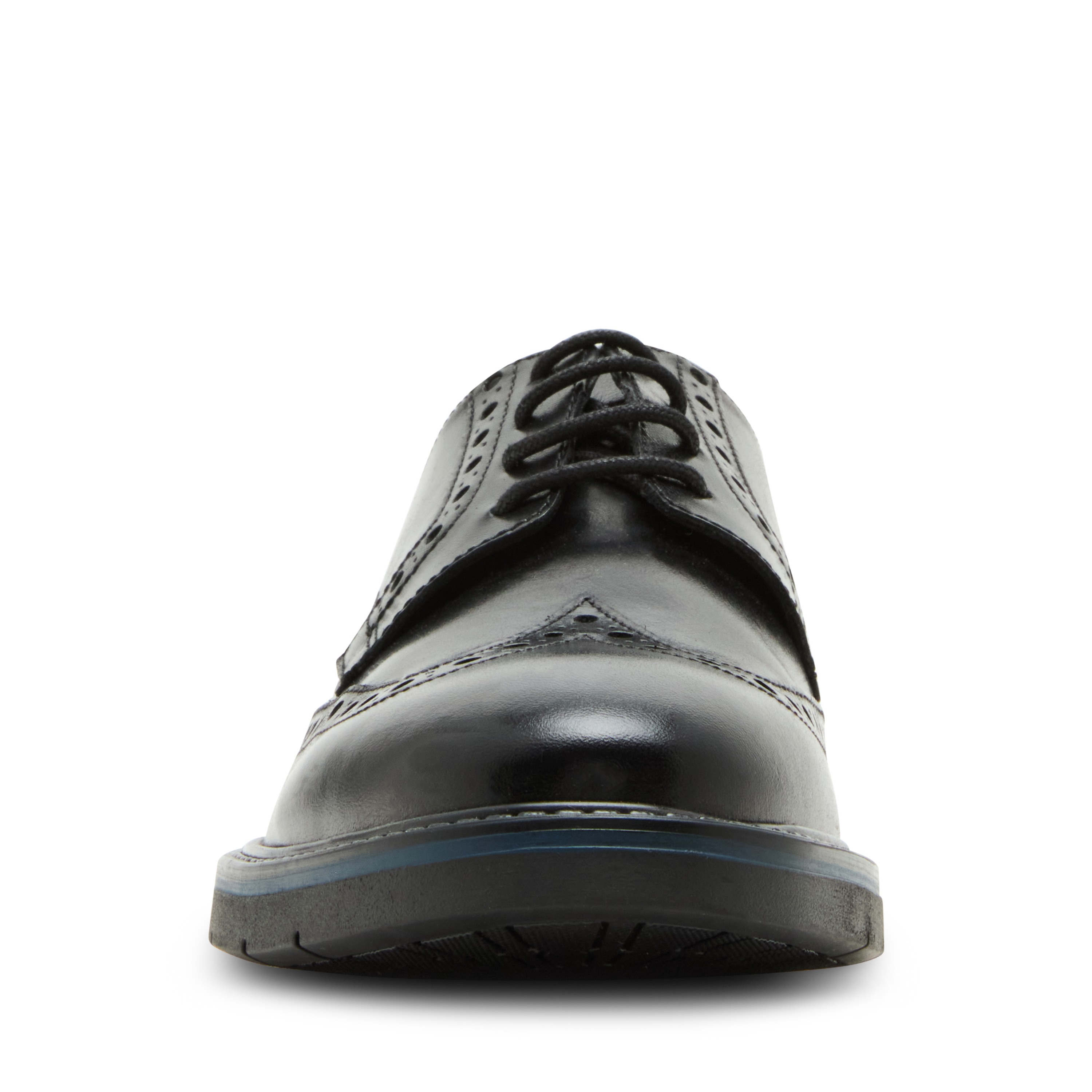 KOBY Black Leather Tie-Ups & Dress Loafers