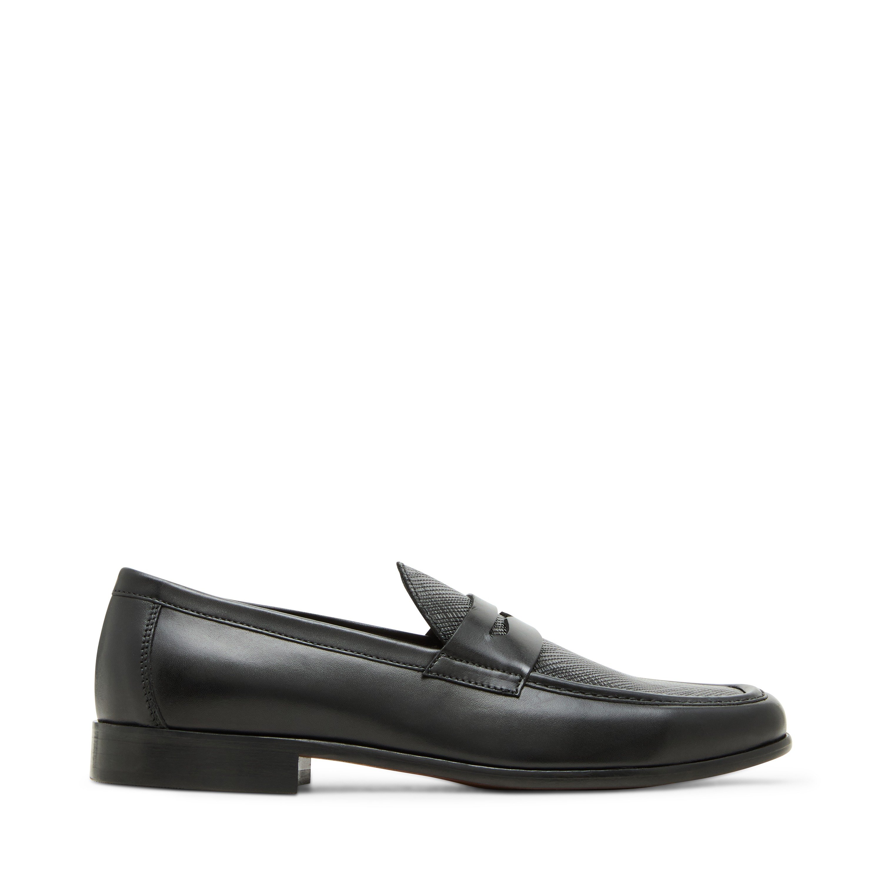 ROLANDD Black Leather Tie-Ups & Dress Loafers
