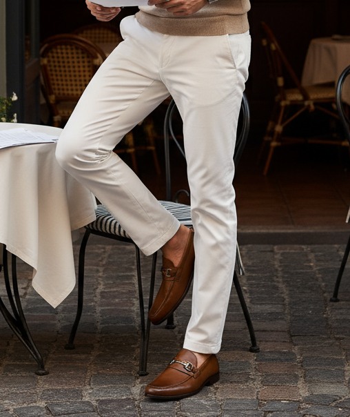 RONNIE Tan Leather Tie-Ups & Dress Loafers