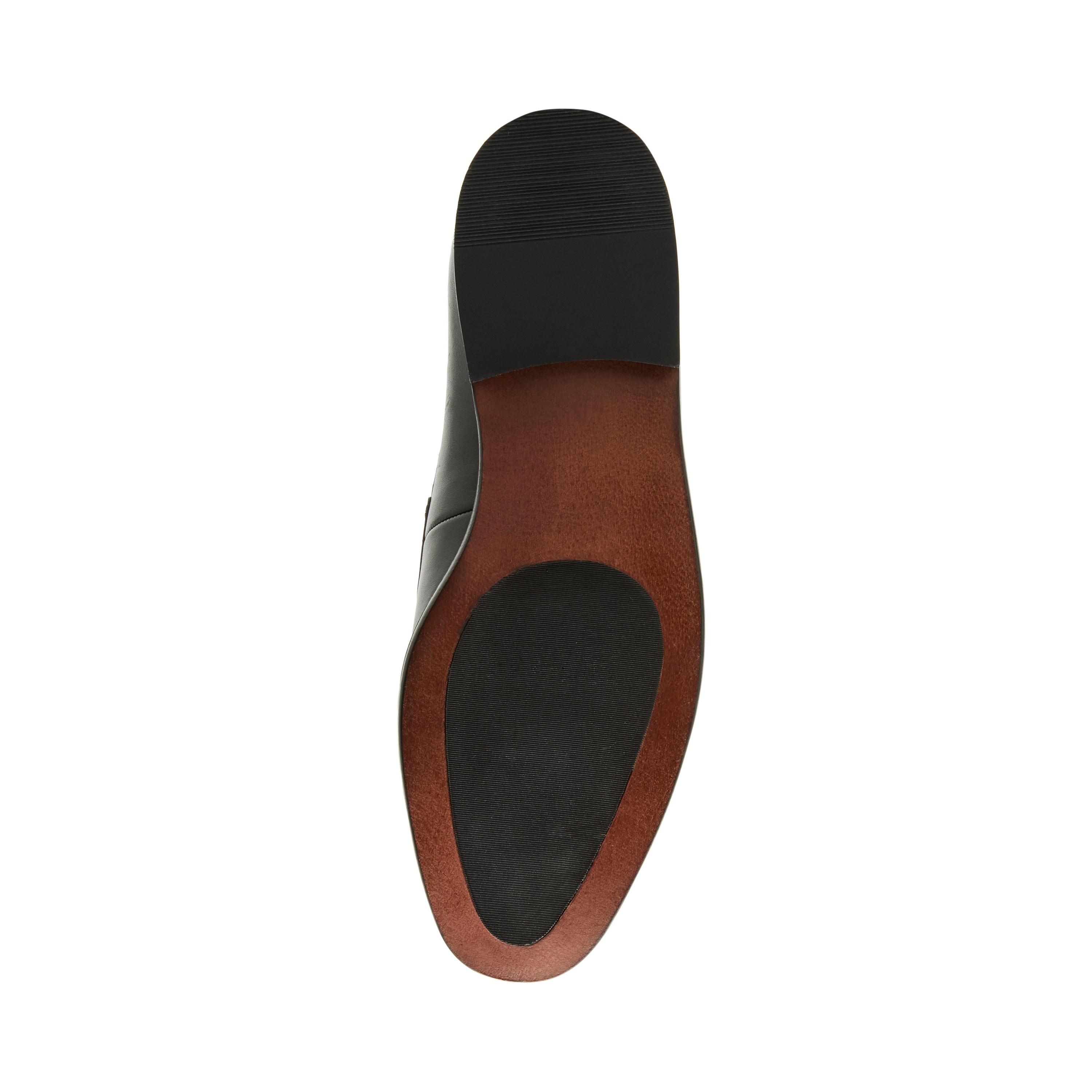 RONNIE Black Leather Tie-Ups & Dress Loafers
