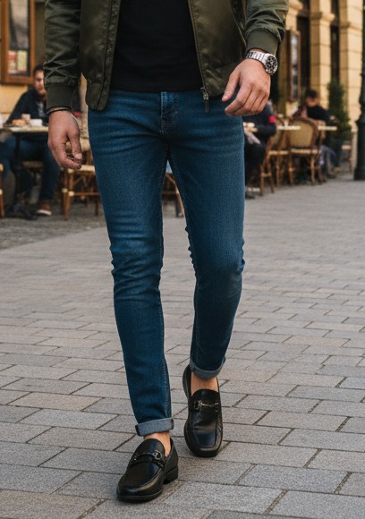 RONNIE Black Leather Tie-Ups & Dress Loafers