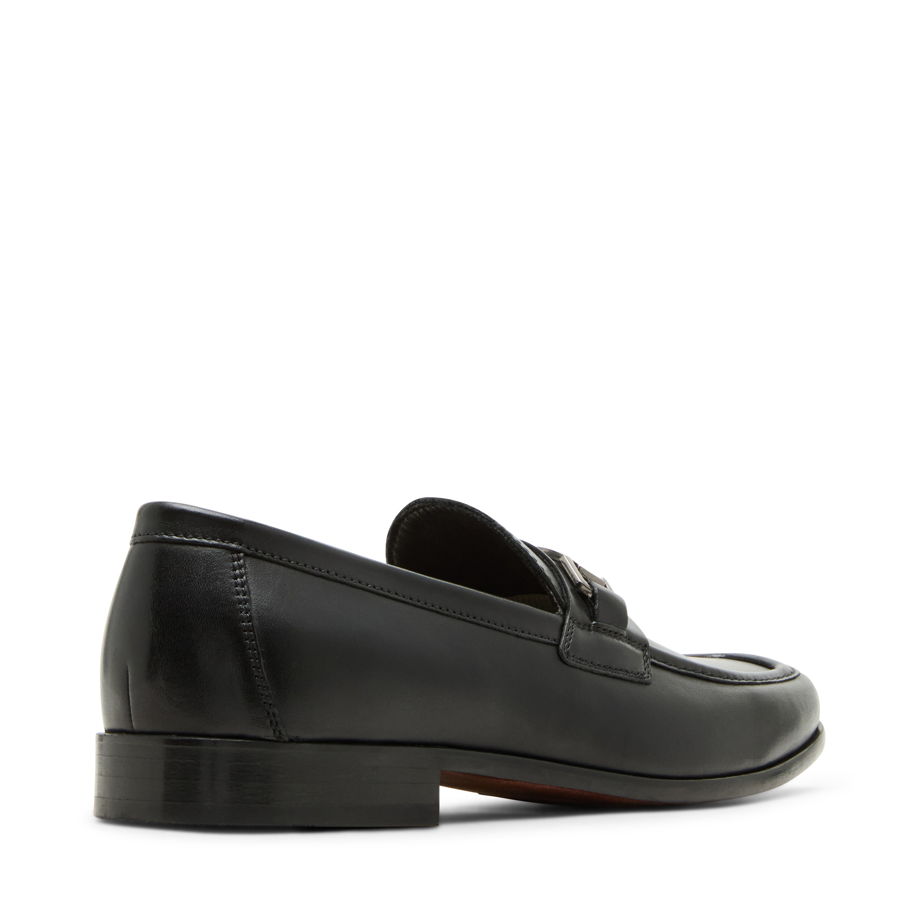 RONNIE Black Leather Tie-Ups & Dress Loafers