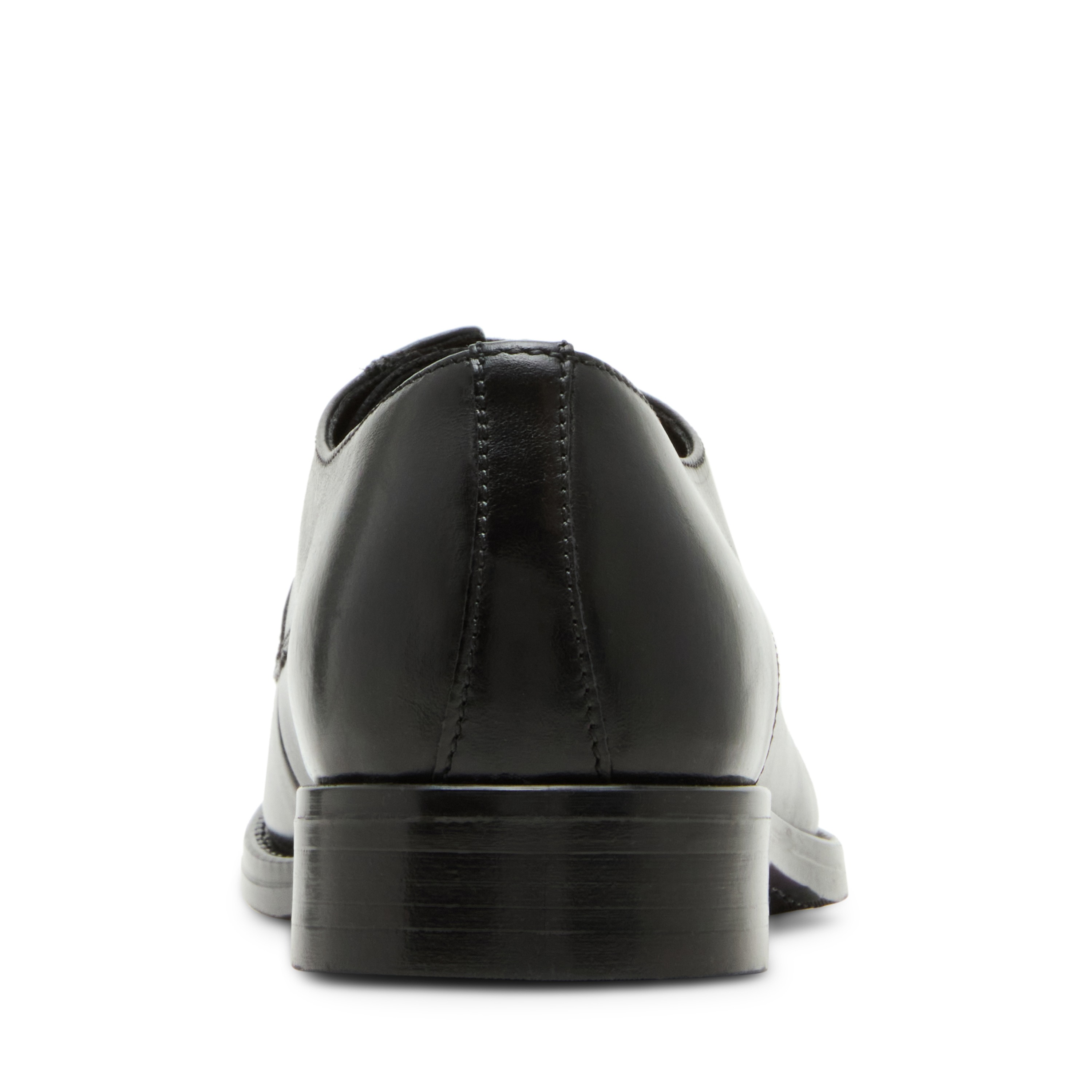 SHELDON Black Leather Tie-Ups & Dress Loafers