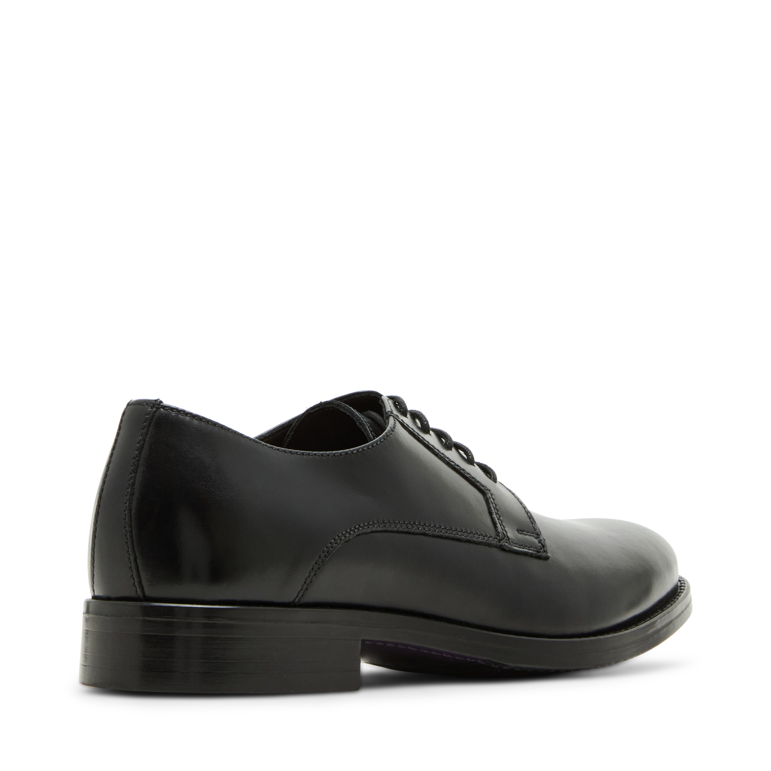 SHELDON Black Leather Tie-Ups & Dress Loafers