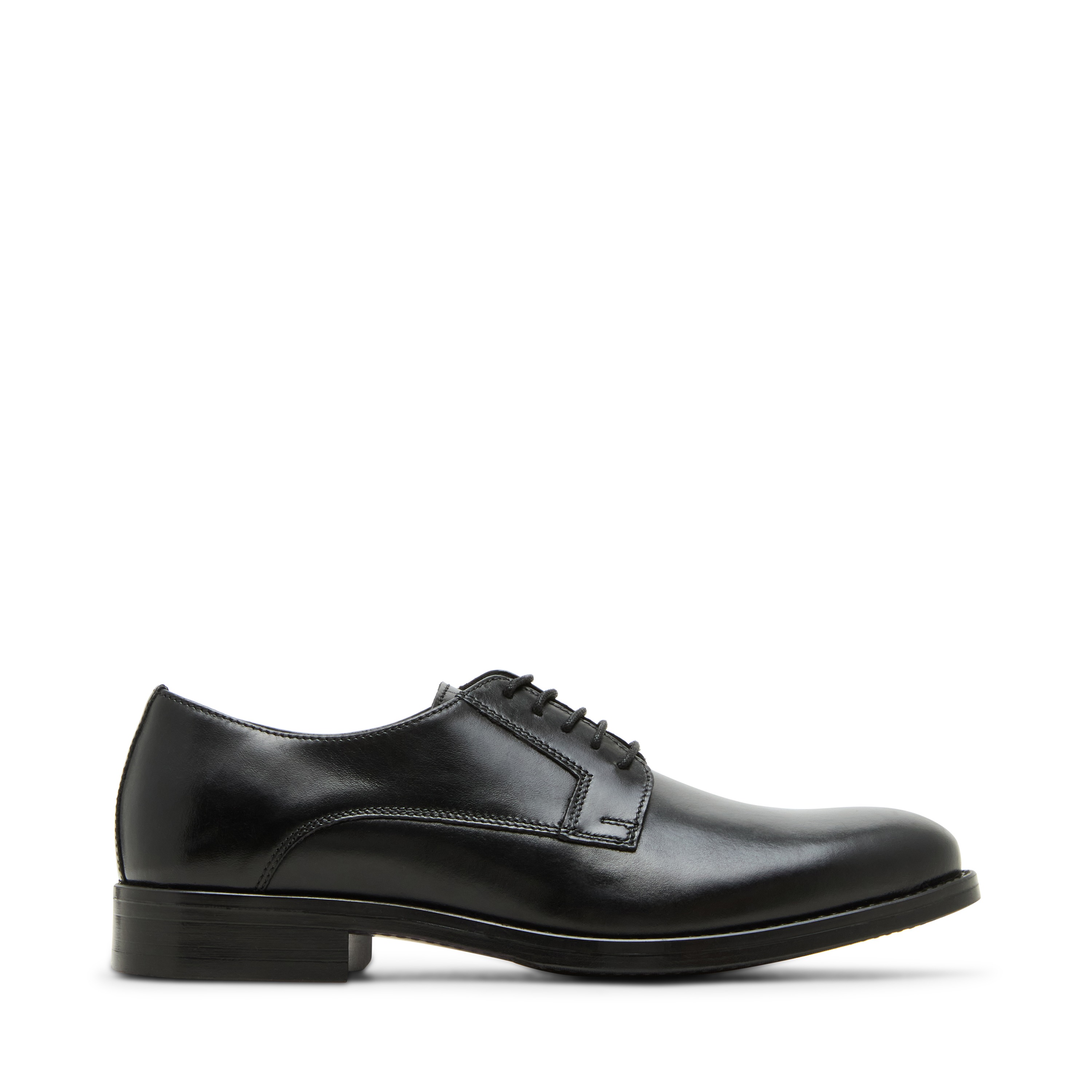 SHELDON Black Leather Tie-Ups & Dress Loafers