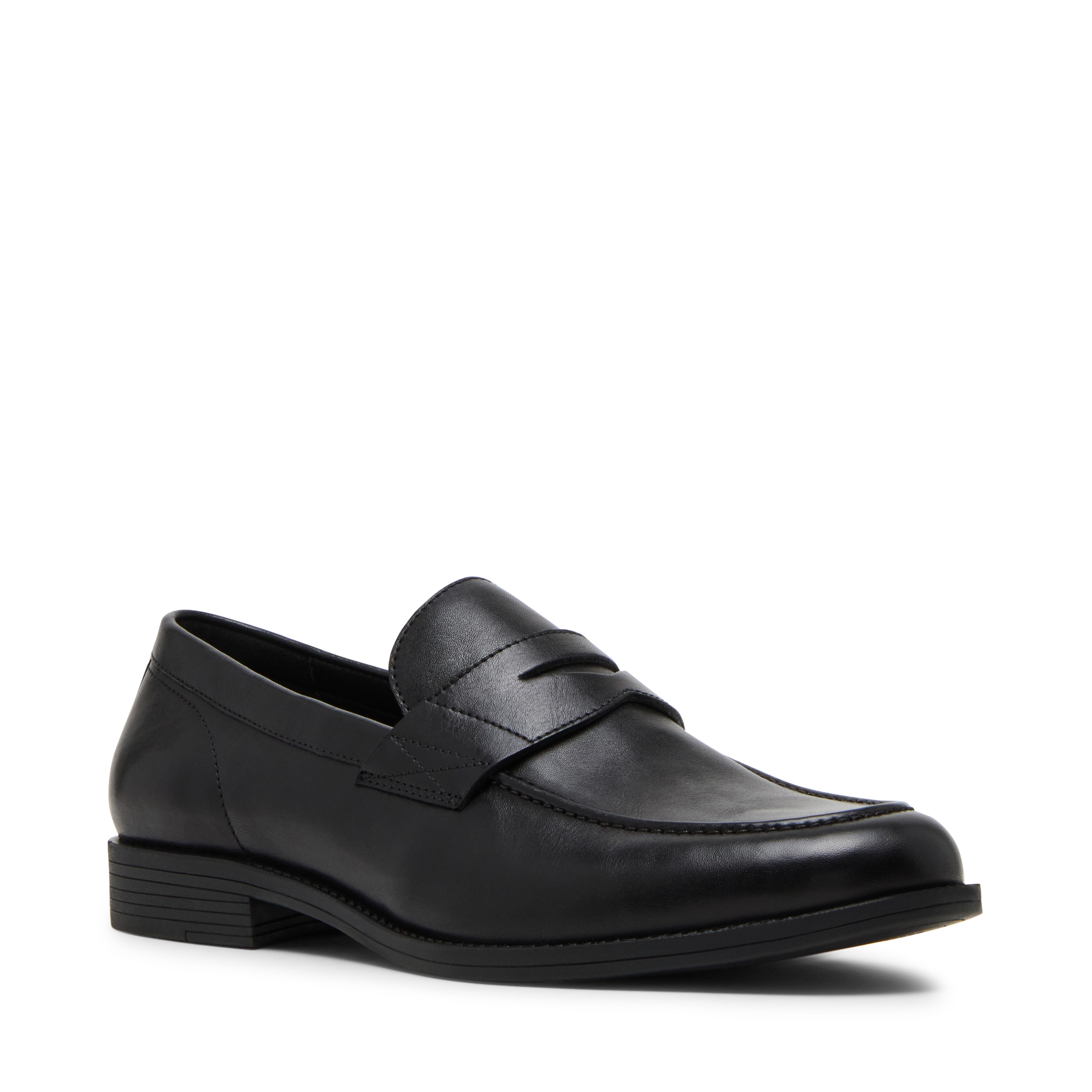 Bostonia Black Leather Tie-Ups & Dress Loafers