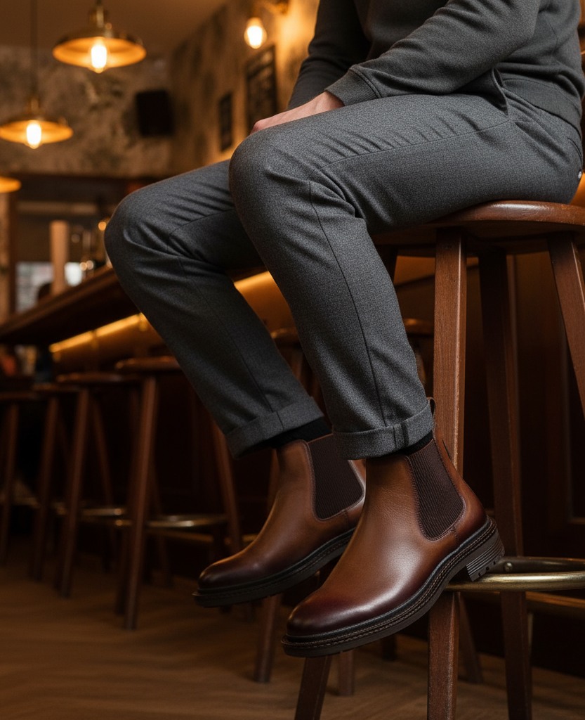 Frammer Tan Leather Boots