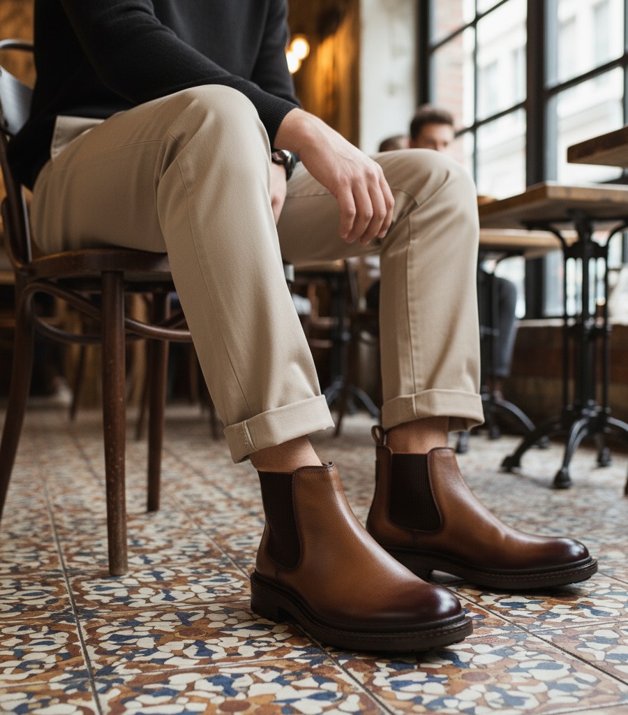 Frammer Tan Leather Boots
