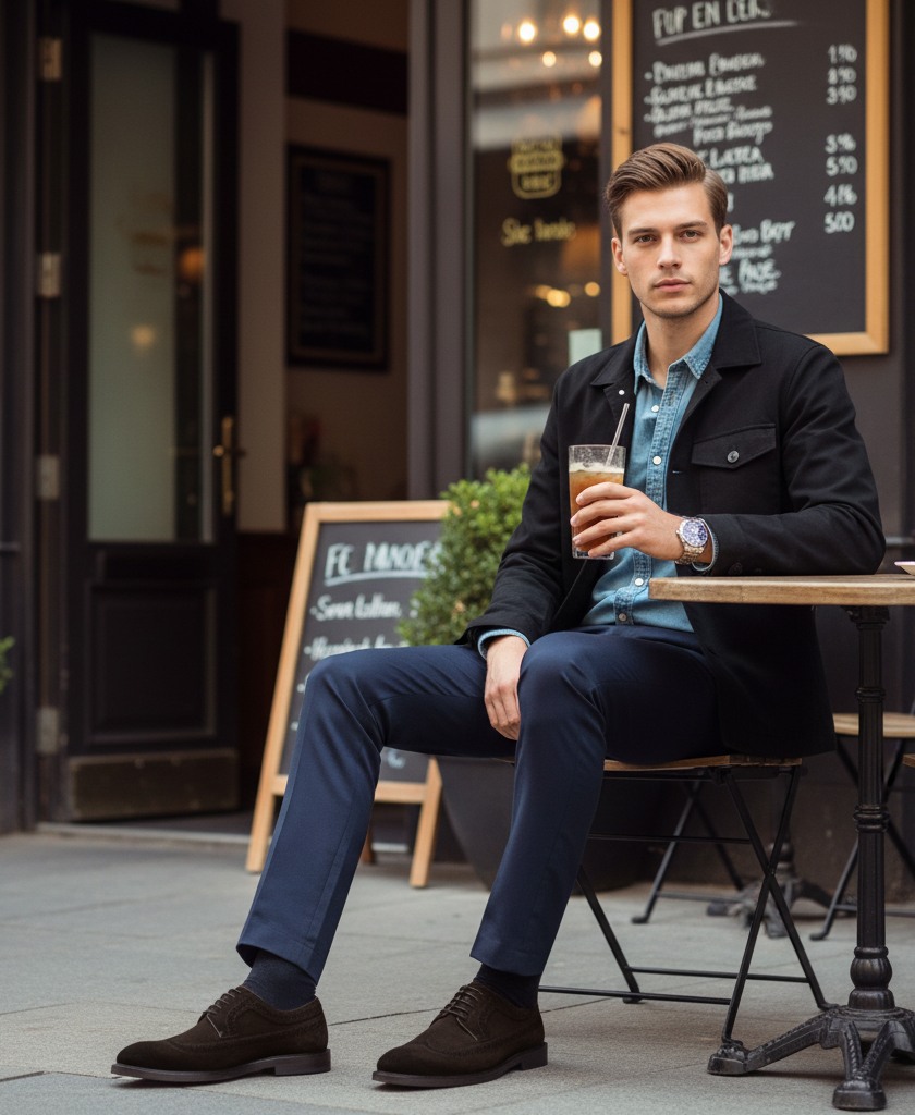 Garrick Brown Suede Tie-Ups & Dress Loafers