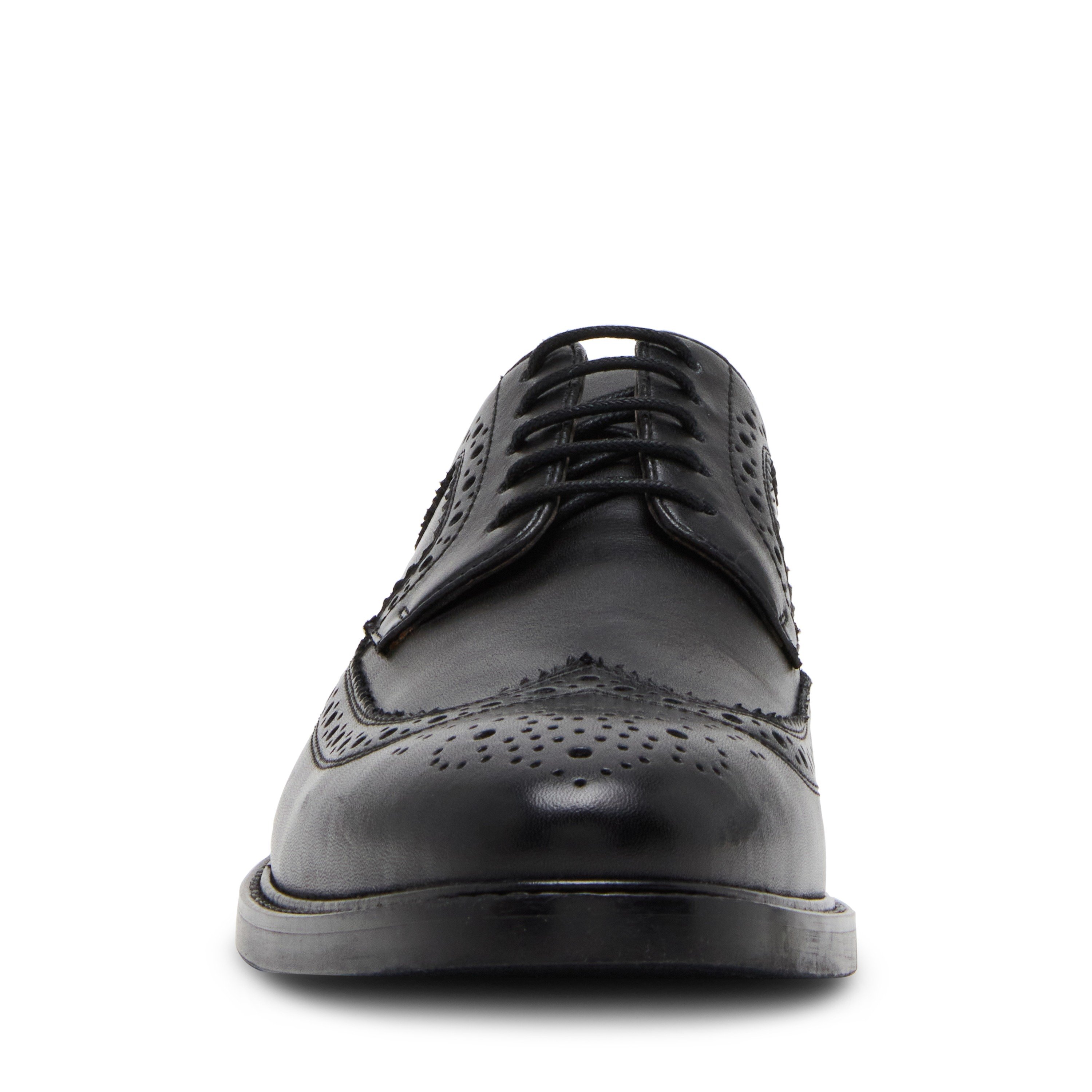 Garrick Black Leather Tie-Ups & Dress Loafers