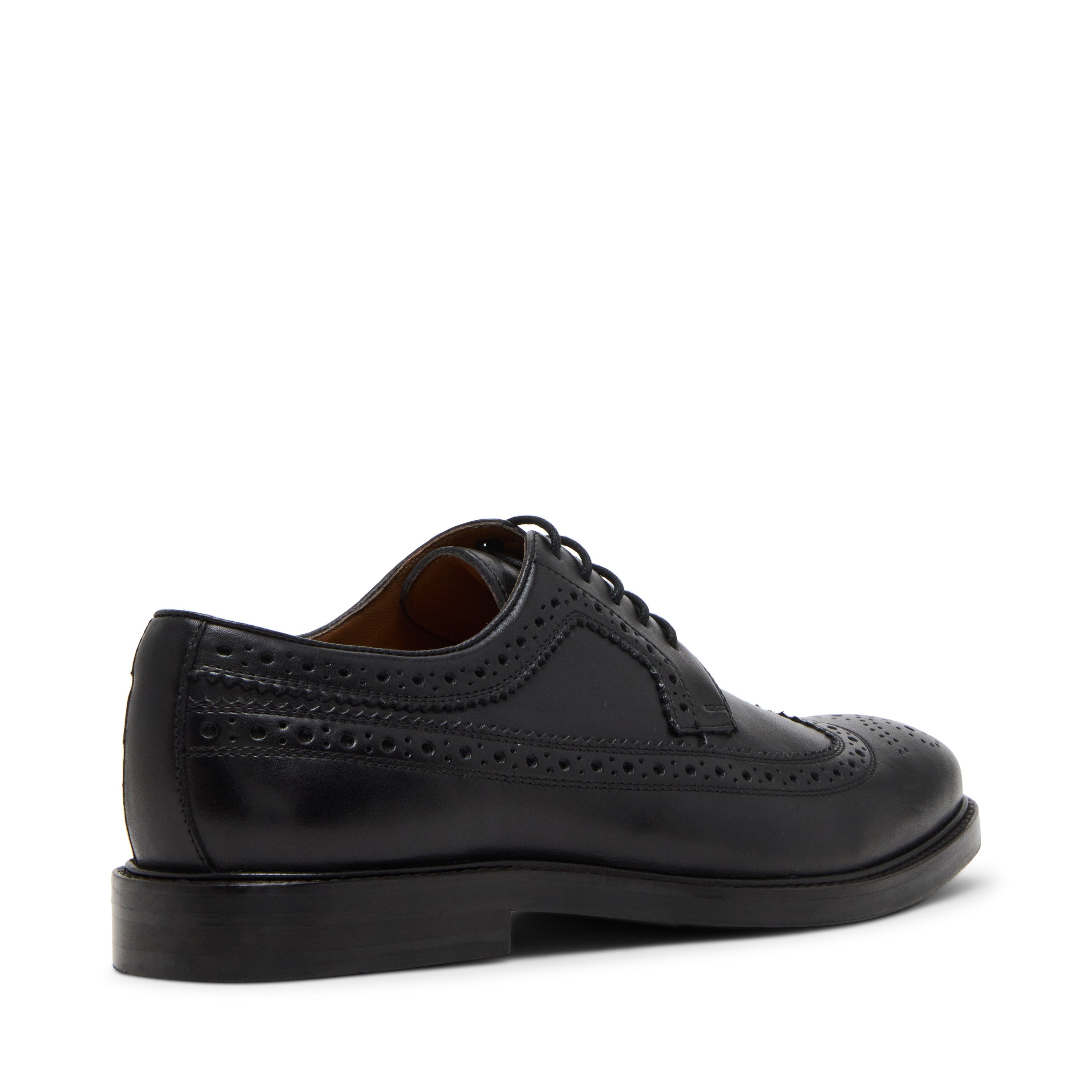 Garrick Black Leather Tie-Ups & Dress Loafers