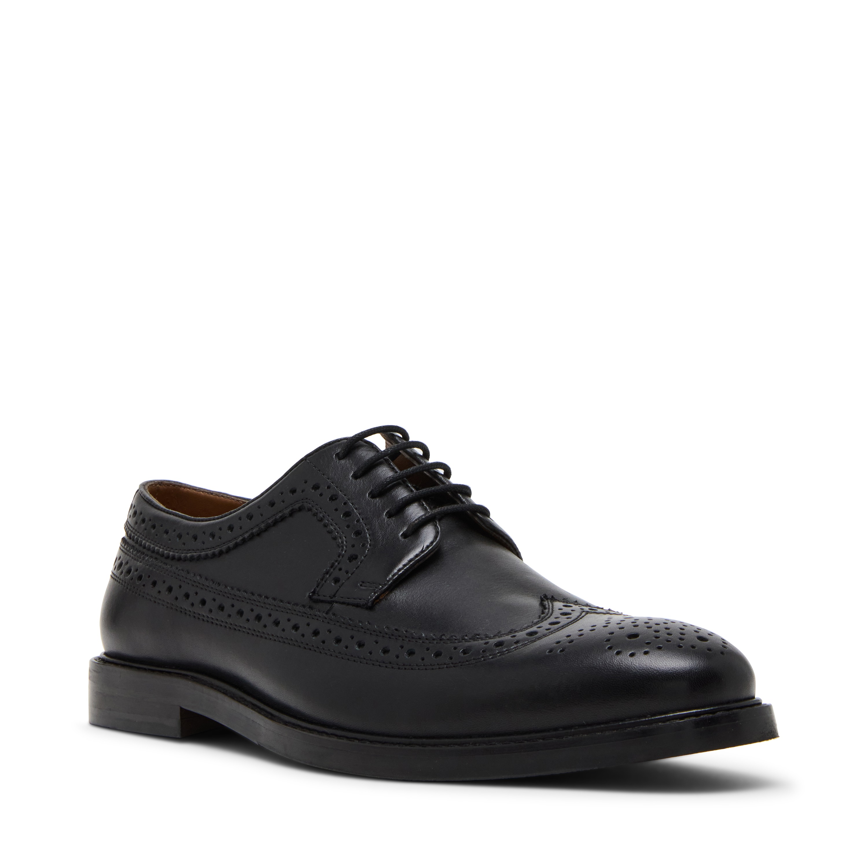 Garrick Black Leather Tie-Ups & Dress Loafers