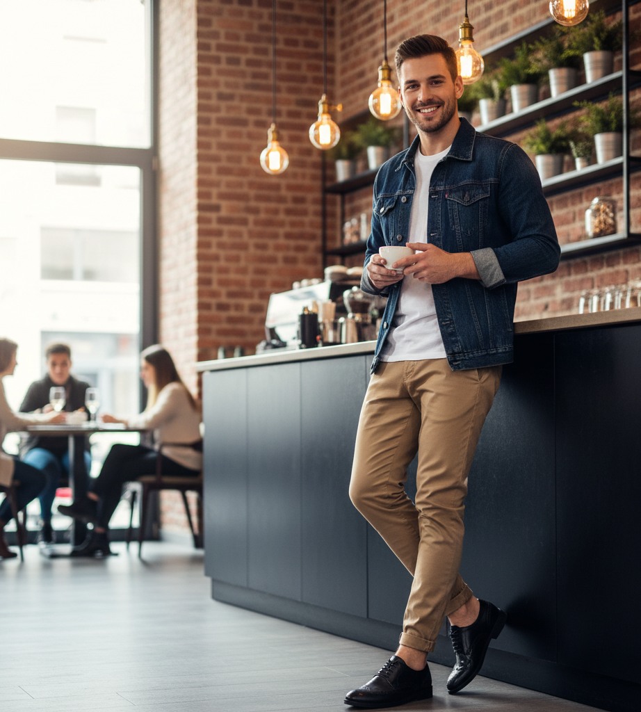 Garrick Black Leather Tie-Ups & Dress Loafers