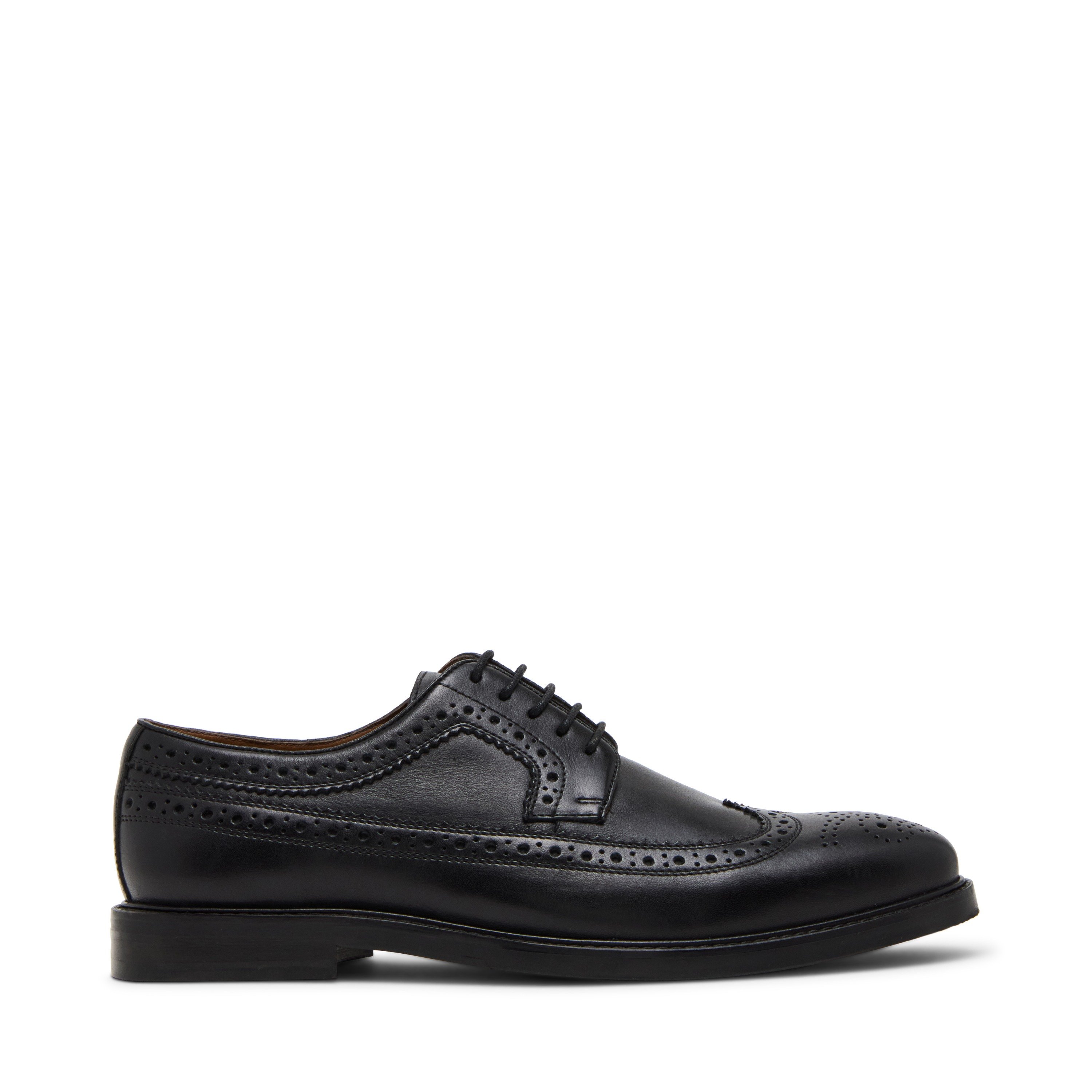 Garrick Black Leather Tie-Ups & Dress Loafers