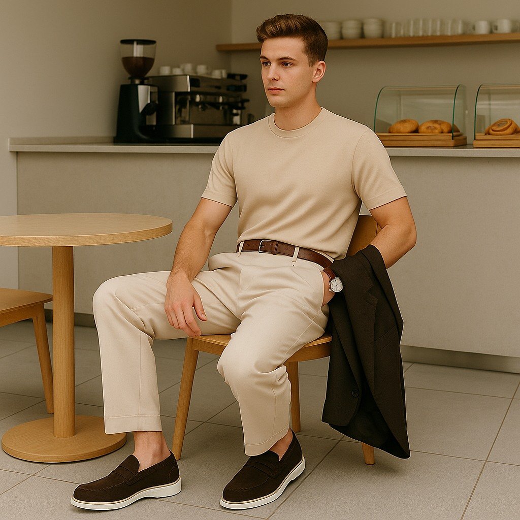 Marine Brown Suede Driver Loafers