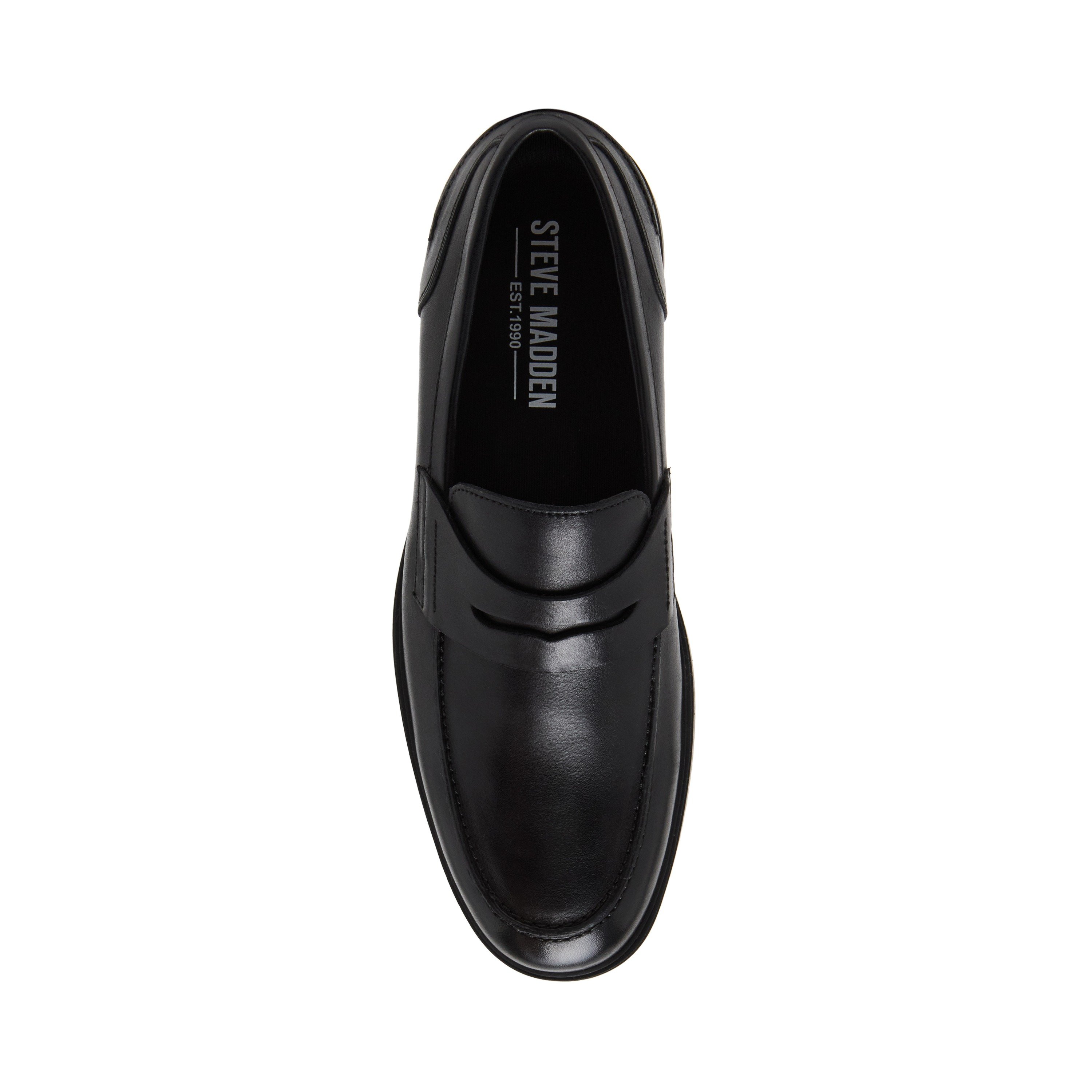 Marine Black Leather Driver Loafers