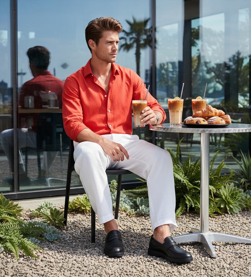 Marine Black Leather Driver Loafers