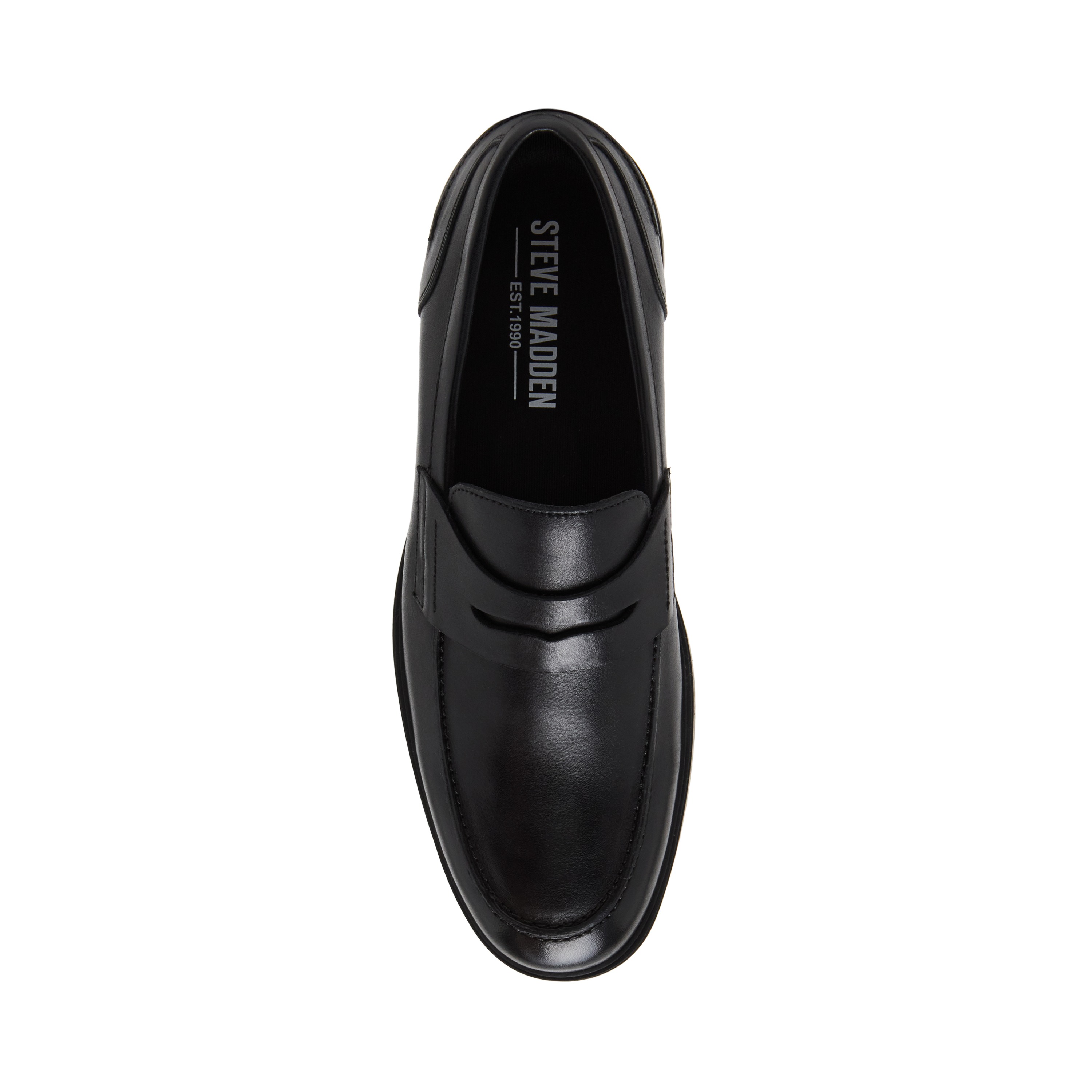 Marine Black Leather Driver Loafers