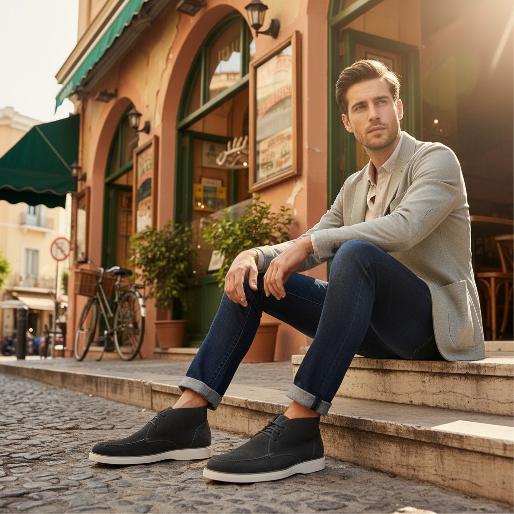 Martty Grey Suede Boots