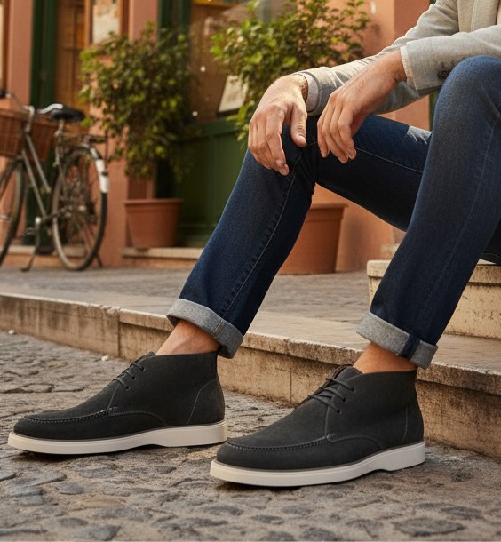 Martty Grey Suede Boots