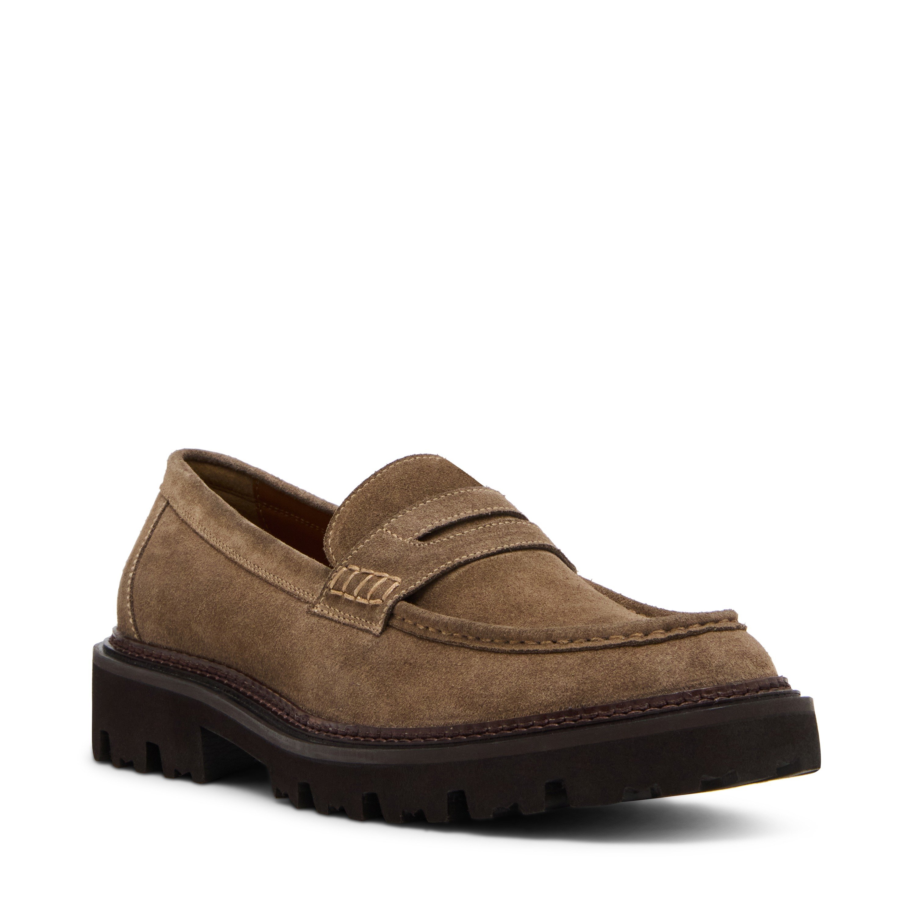 Nearbyy Taupe Suede Driver Loafers
