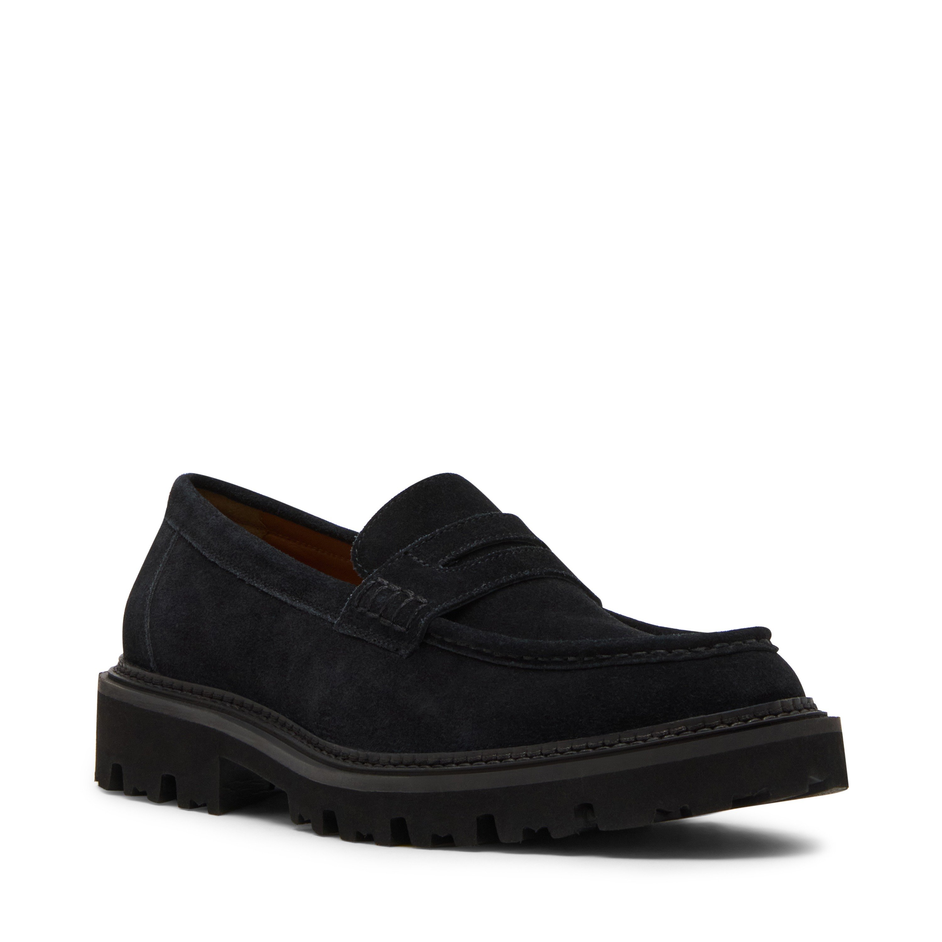 Nearbyy Black Suede Driver Loafers
