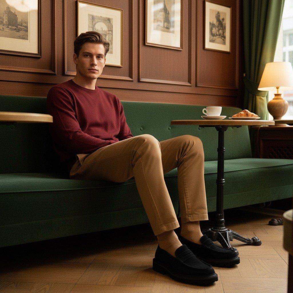 Nearbyy Black Suede Driver Loafers