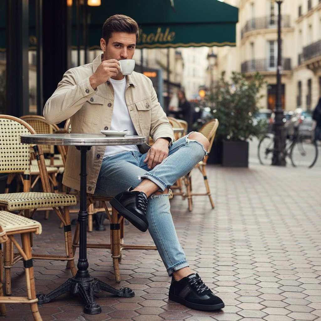 Partial Black Sneakers