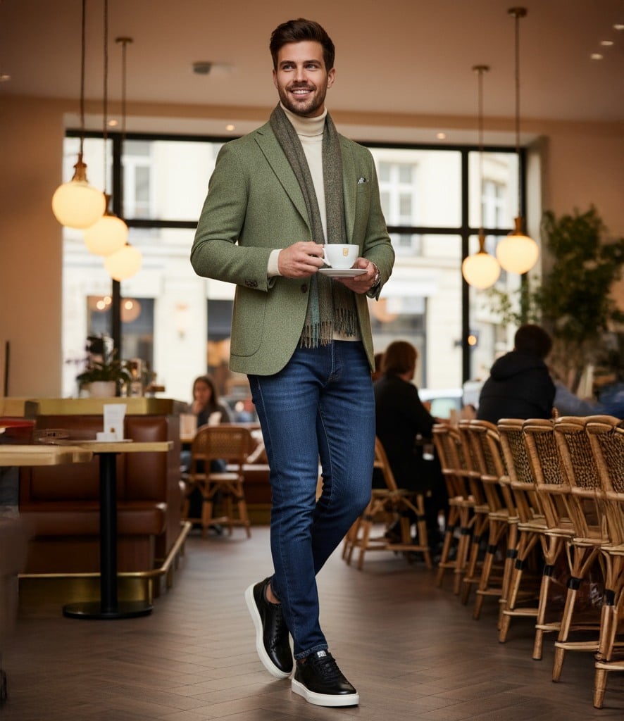 Sellmell Black Leather Sneakers