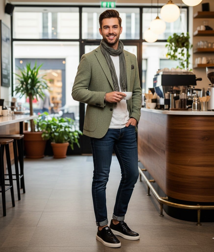 Sellmell Black Leather Sneakers