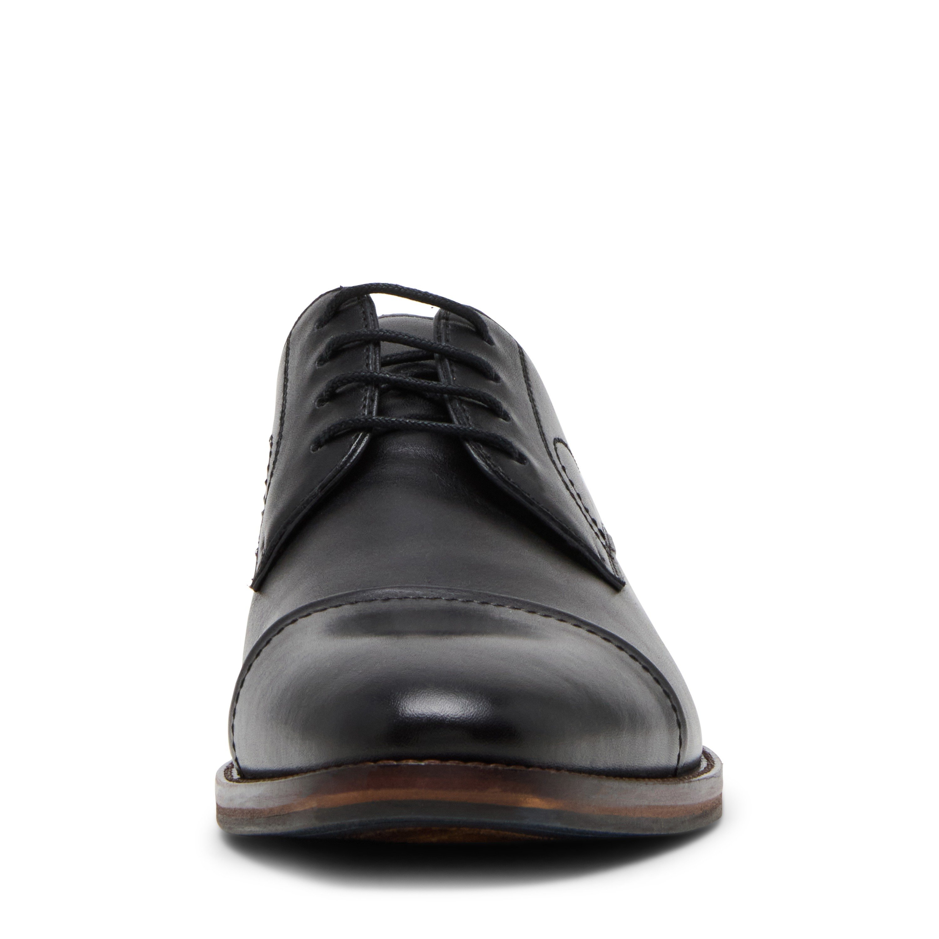 Wallacee Black Leather Tie-Ups & Dress Loafers