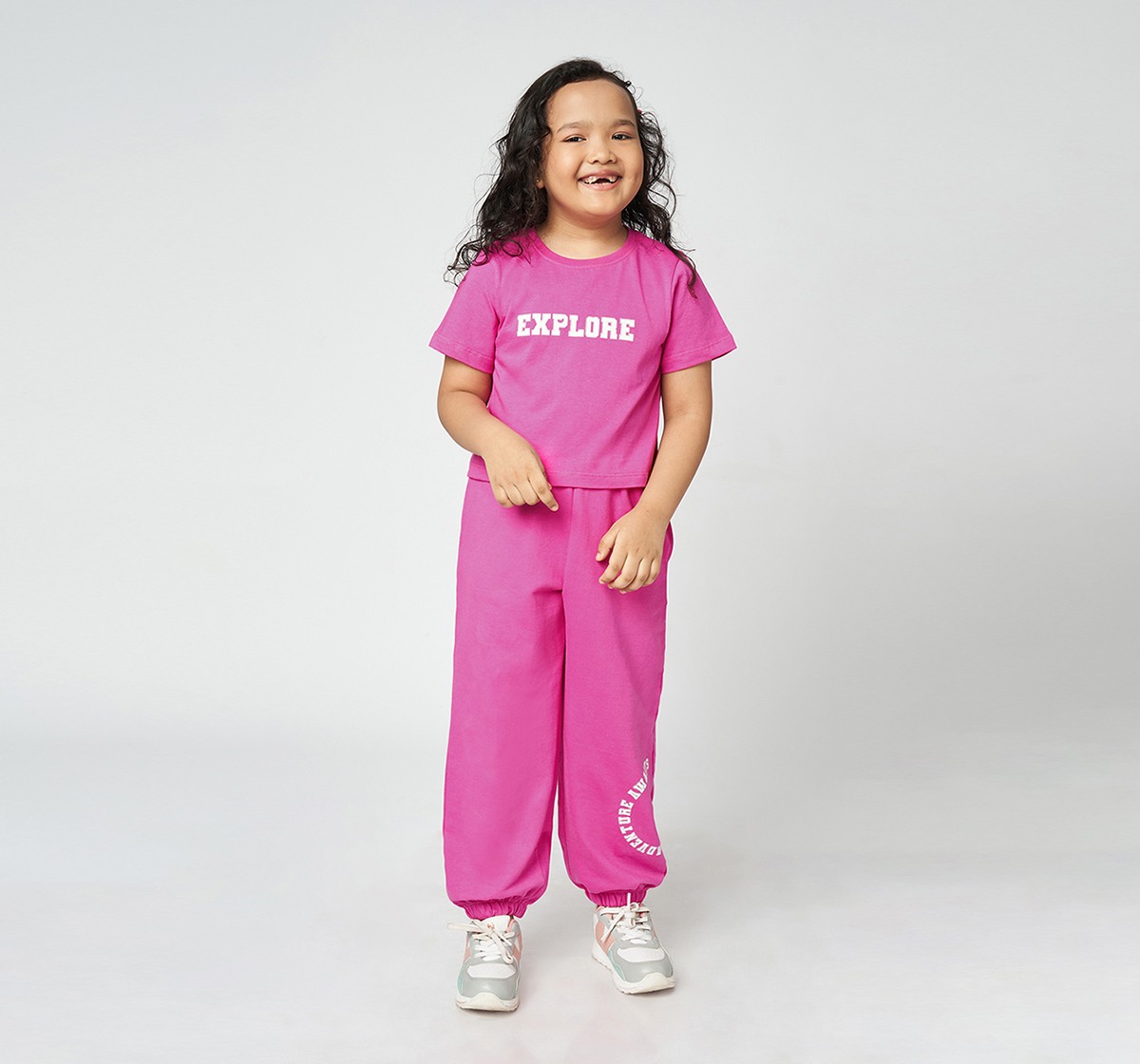 Ed-a-Mamma Girls Co-ordinate set solid  Pink