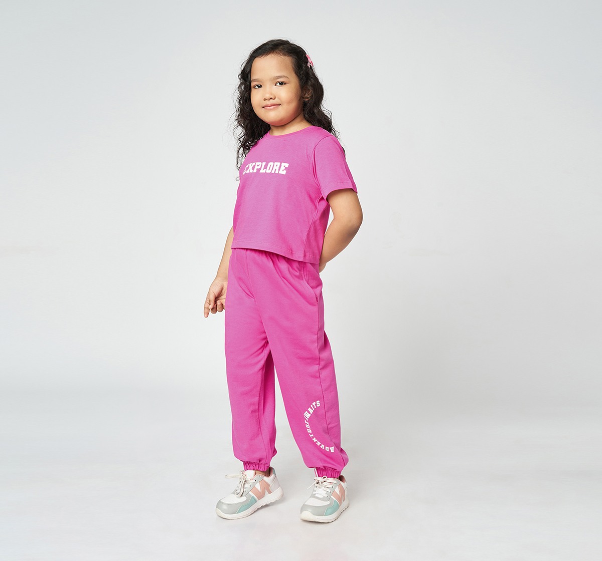 Ed-a-Mamma Girls Co-ordinate set solid  Pink