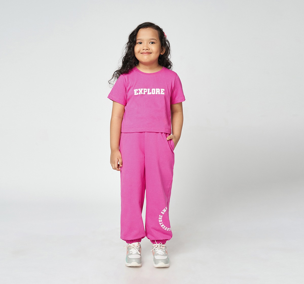 Ed-a-Mamma Girls Co-ordinate set solid  Pink