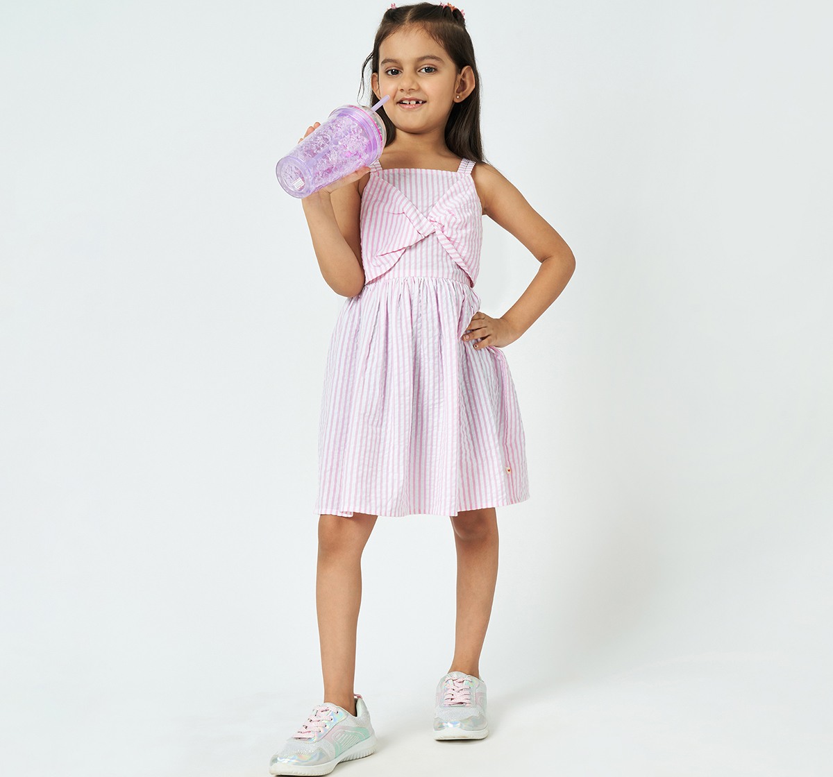 Ed-a-Mamma Girls Stripe Dress Pink