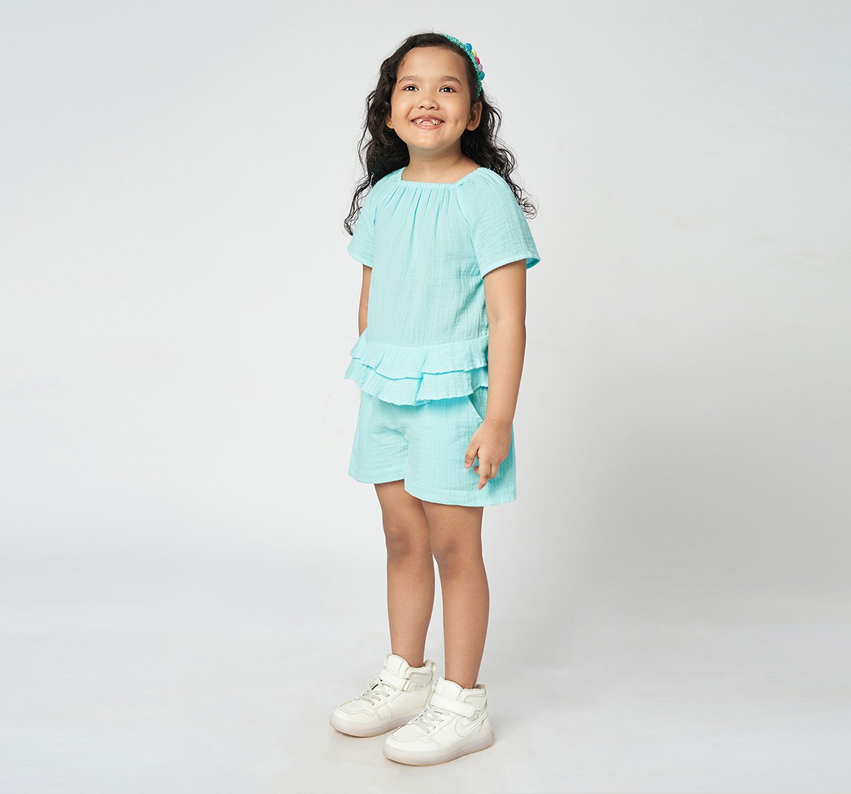 Ed-a-Mamma Girls Co-ordinate set solid  Blue