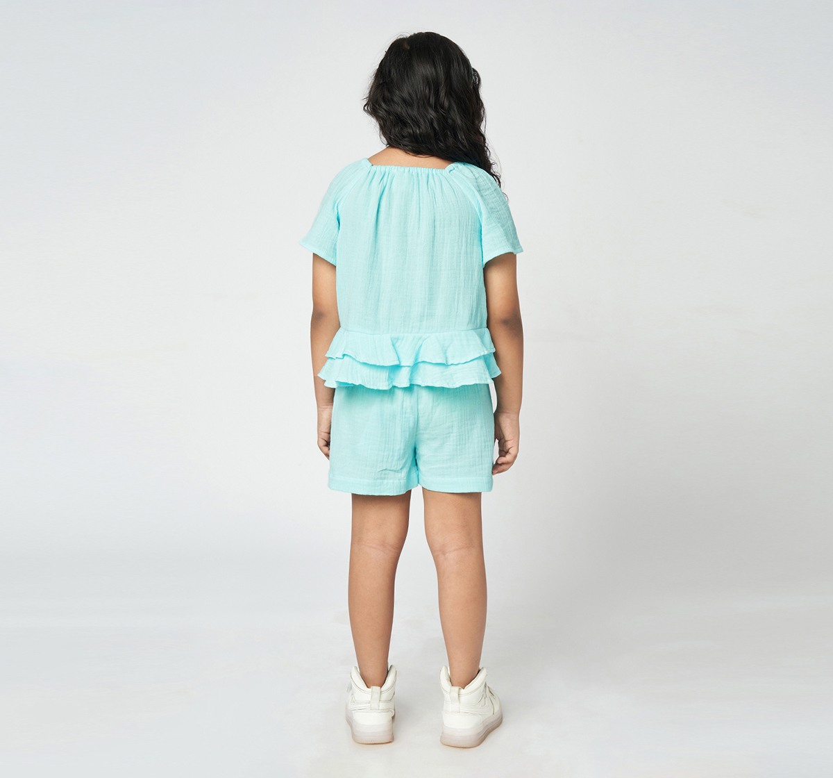 Ed-a-Mamma Girls Co-ordinate set solid  Blue