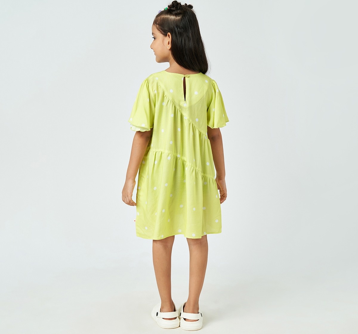 Ed-a-Mamma Girls Printed Dress Green