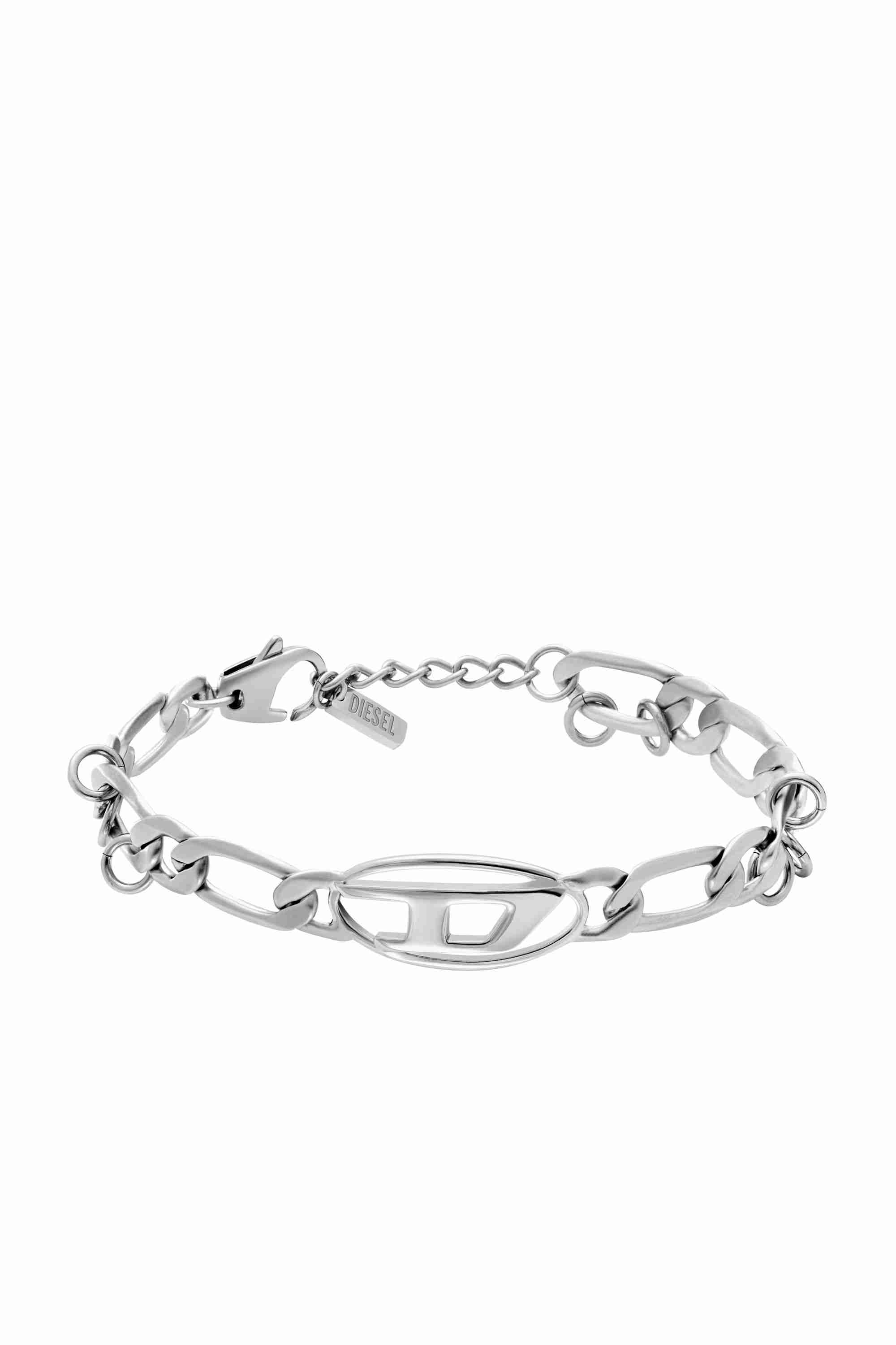 Black Stainless Steel and Brass Chain Bracelet