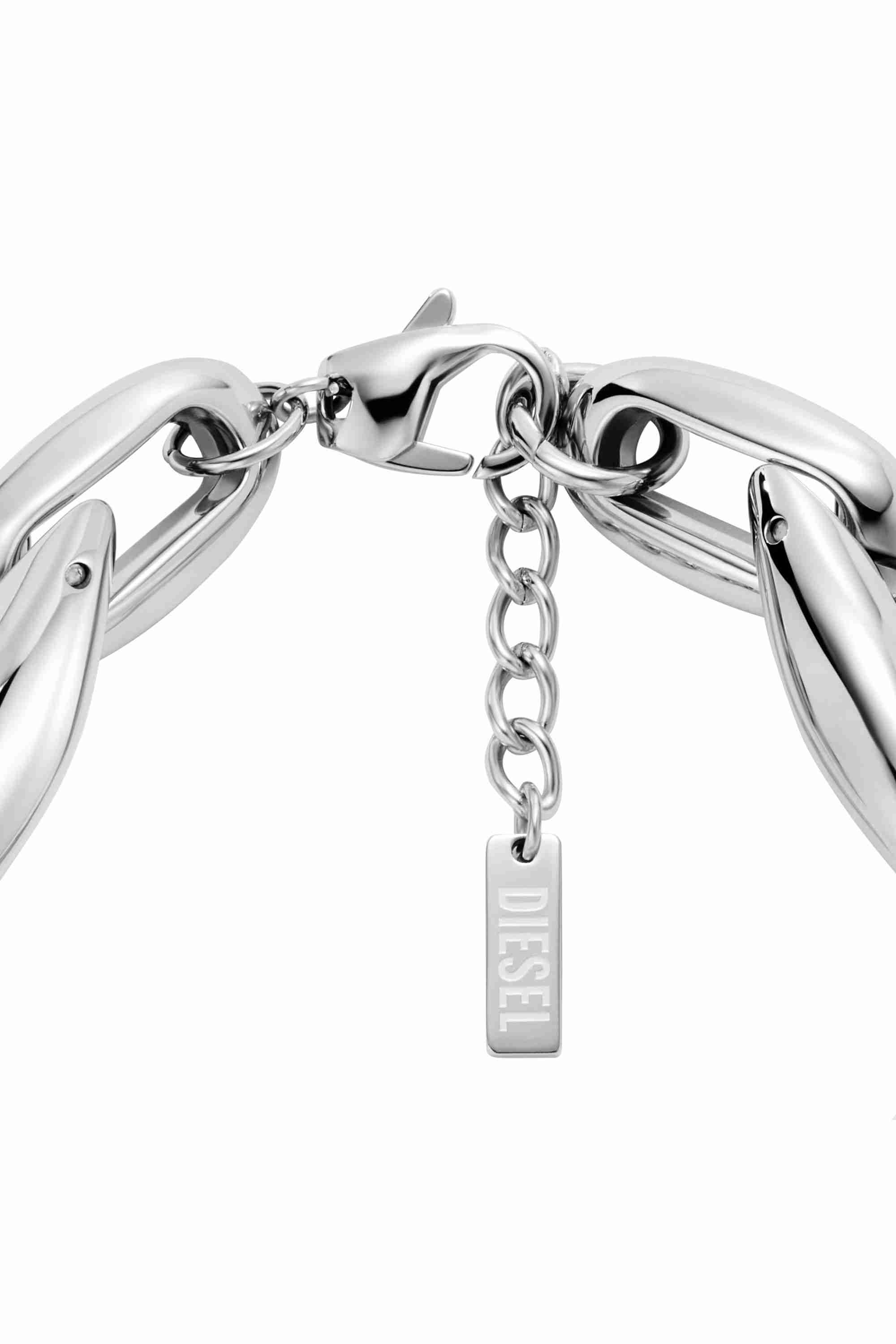 Silver Stainless Steel and Silicone Metamorph Chain Bracelet